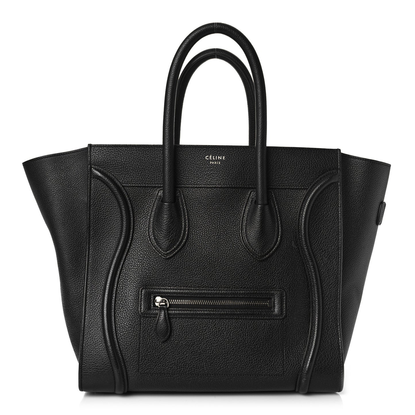 Drummed Calfskin Mini Luggage Black