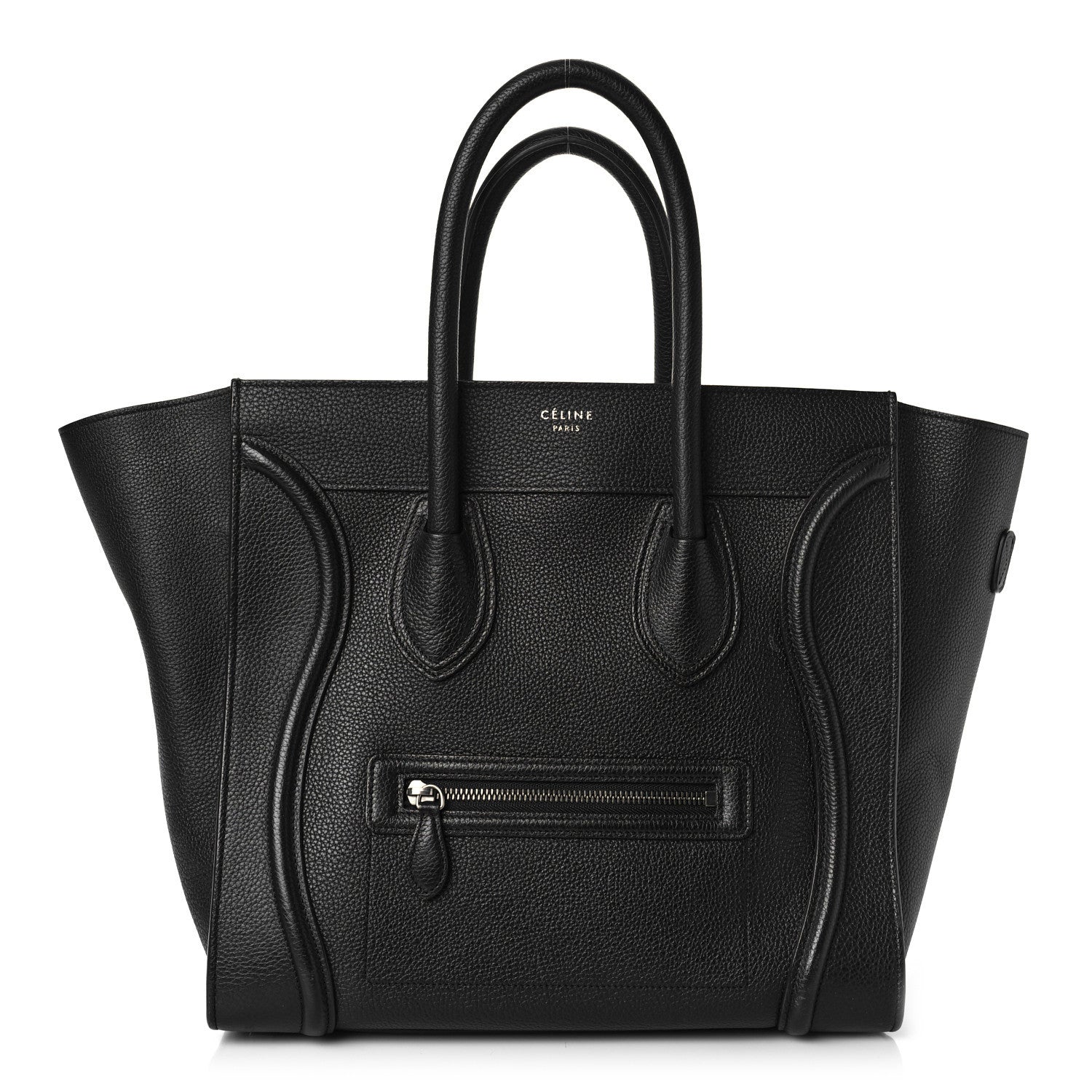 Celine Drummed Calfskin Mini Luggage Black 1 of 10