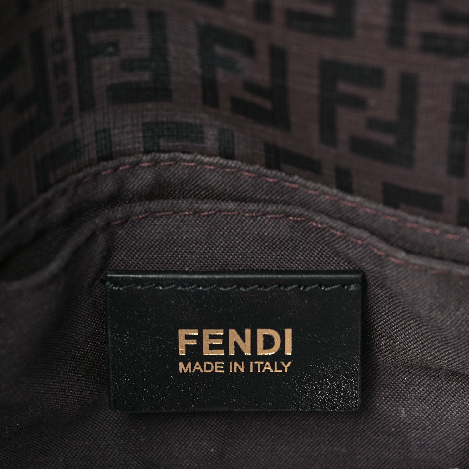 Fendi Zucchino Spalmati Forever Mini Mama Baguette Moro Black 5 of 8