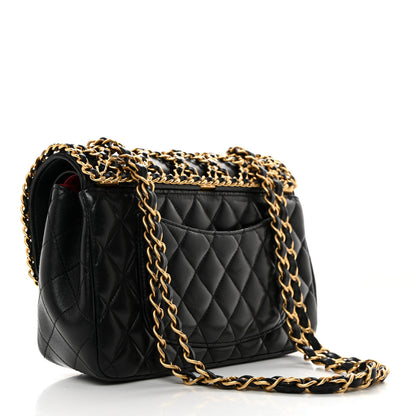 Chanel Lambskin Timeless Classic Chained Double Flap Black 2 of 10