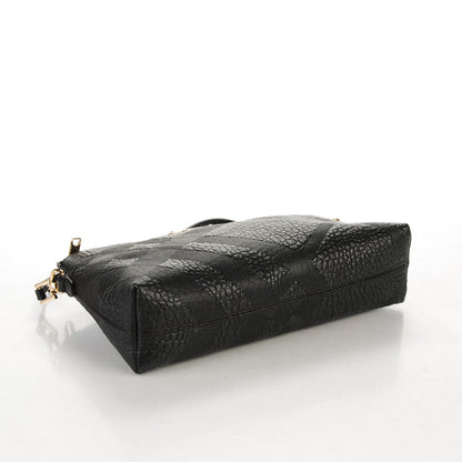 Burberry Signature Grain Calfskin Check Embossed Small Chichester Crossbody Clutch Bag Black 4 of 8
