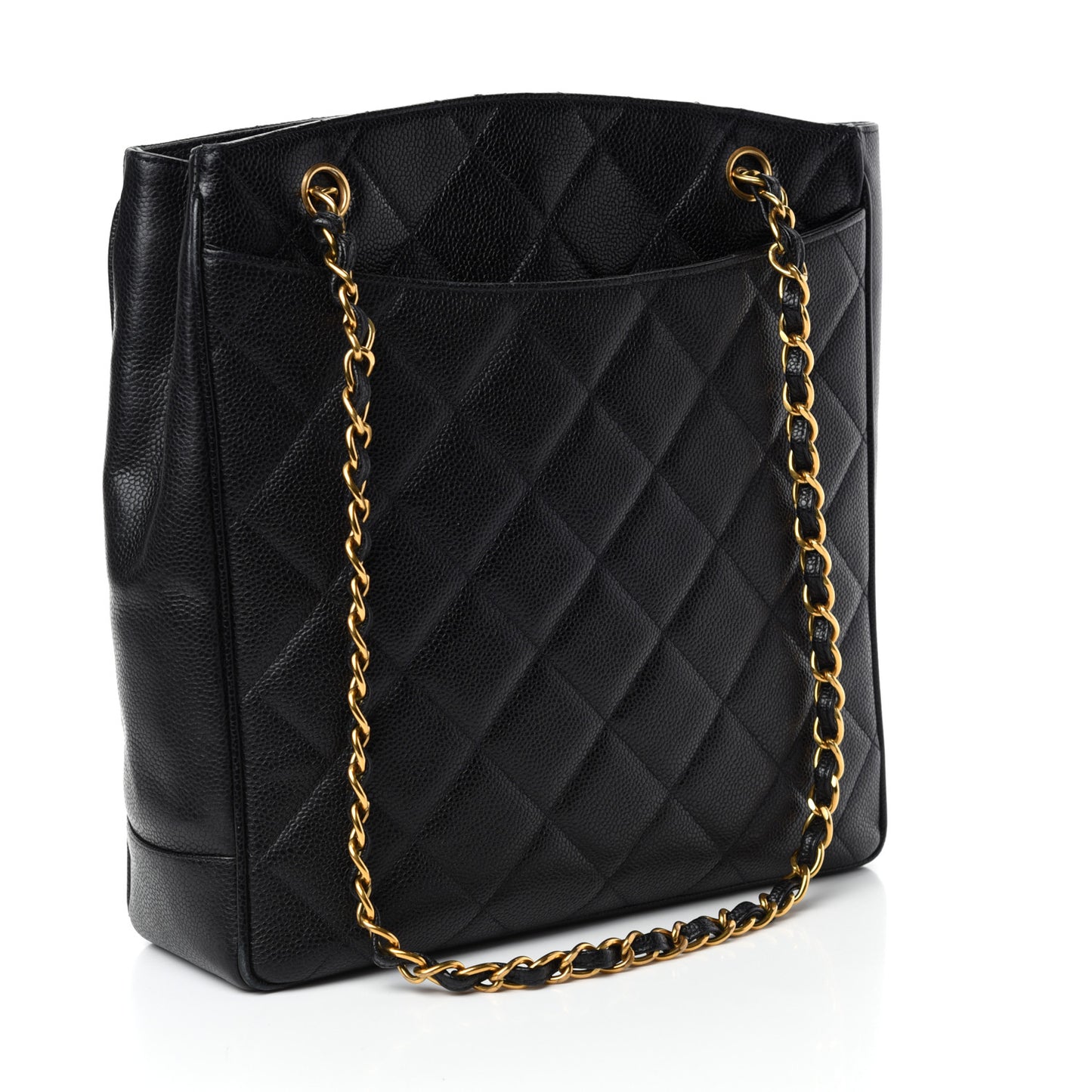 Caviar Quilted Shoulder Bag Black