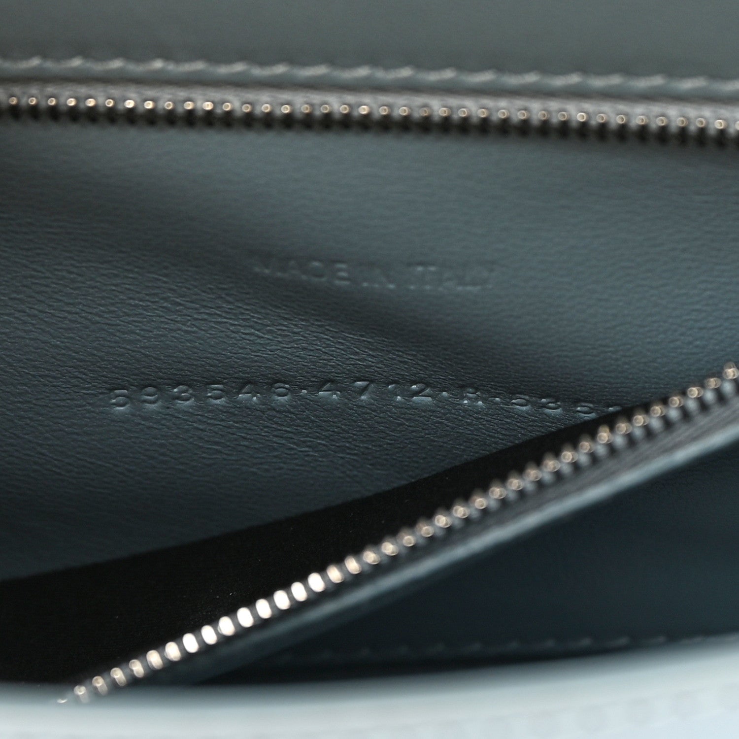 Balenciaga Shiny Calfskin Crocodile Embossed Small Hourglass Top Handle Bag Blue Grey 8 of 19