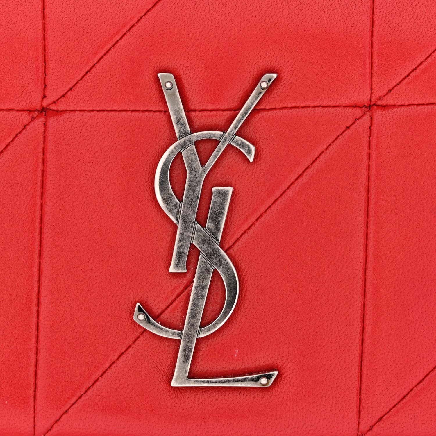 Saint Laurent Lambskin Patchwork Monogram Small Jamie Rouge Eros 13 of 13