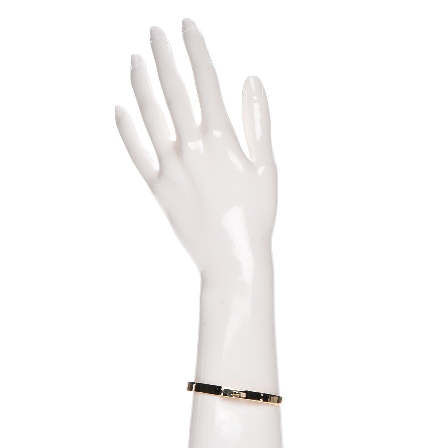 Hermes 18K Yellow Gold Diamond Kelly PM Bangle S 2 of 6