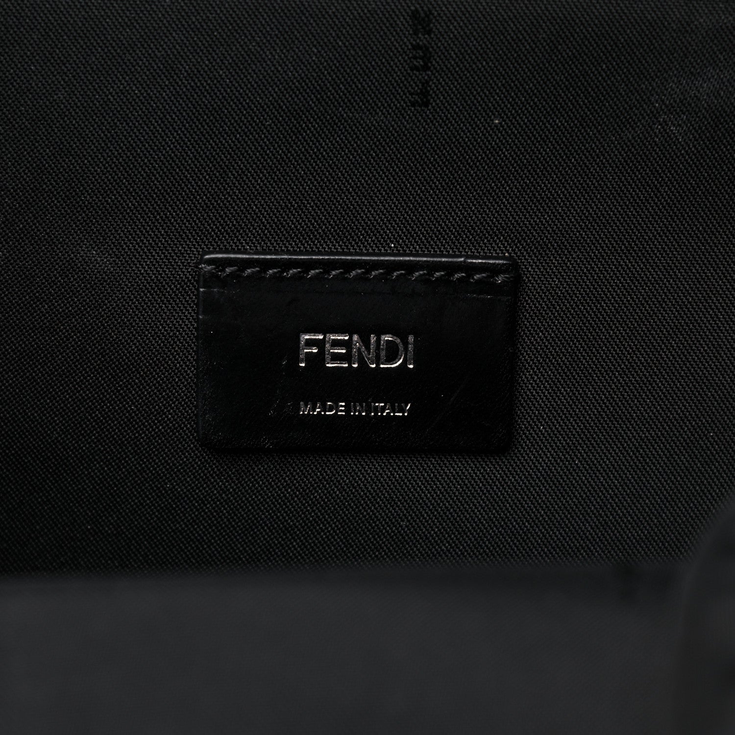 Fendi Nylon Stamp Patch Cross Strap Backpack Black Maya 5 of 17