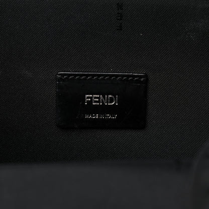 Fendi Nylon Stamp Patch Cross Strap Backpack Black Maya 5 of 17