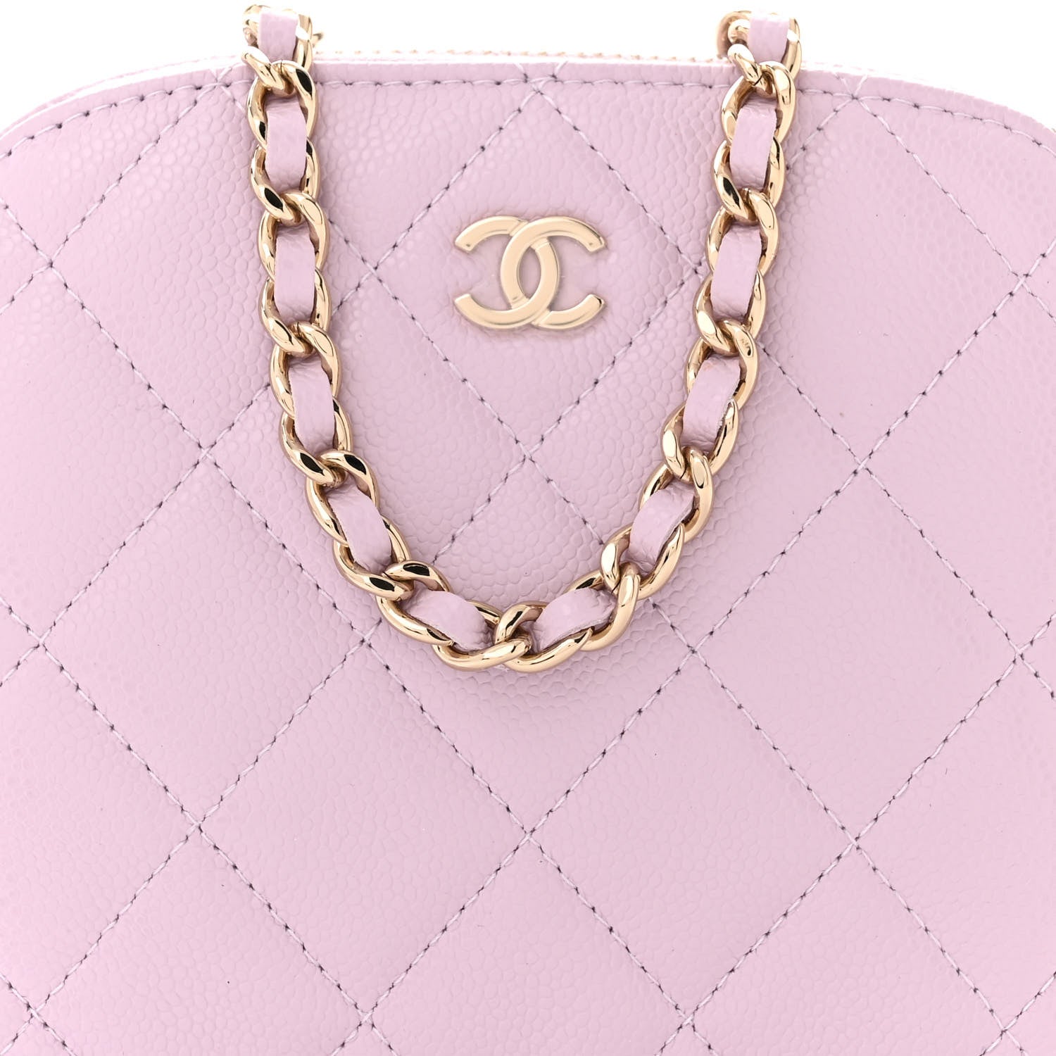 Chanel Caviar Quilted Clutch with Chain Light Purple 8 of 11