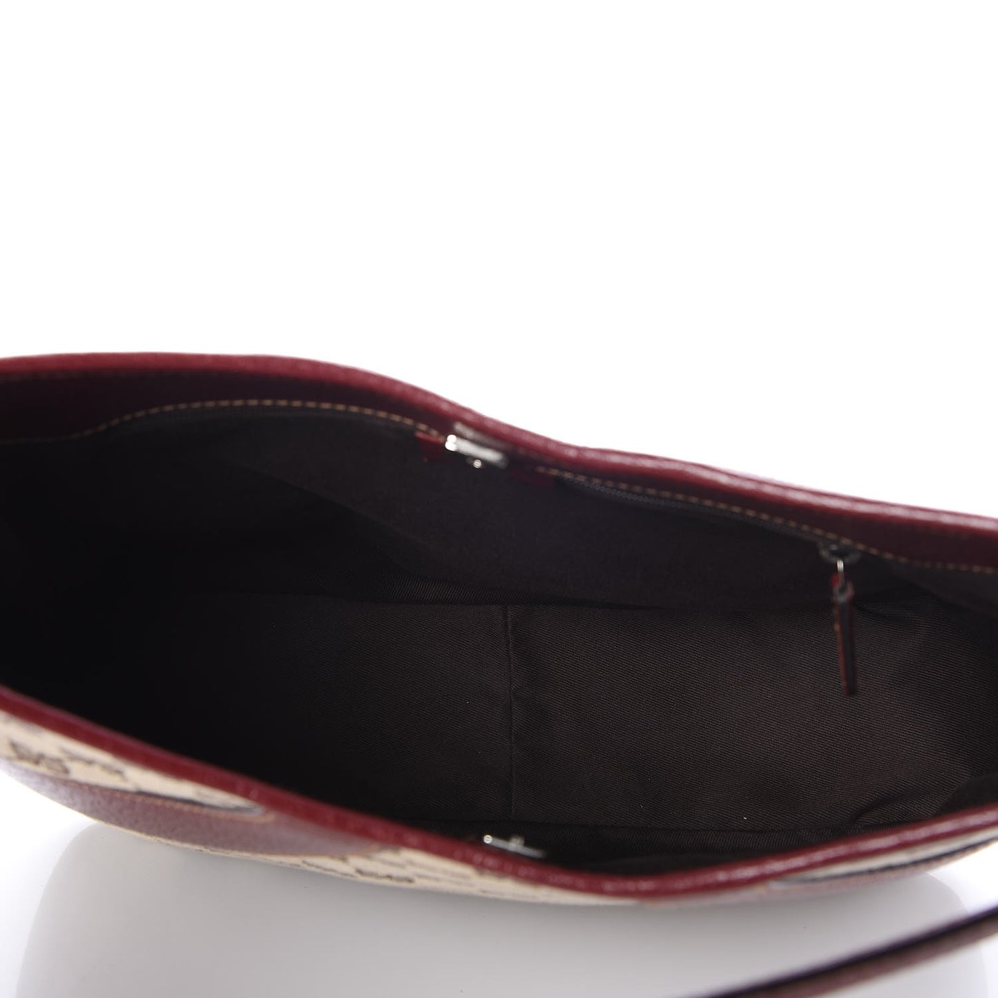 Monogram Calfskin Shoulder Bag Hobo Red