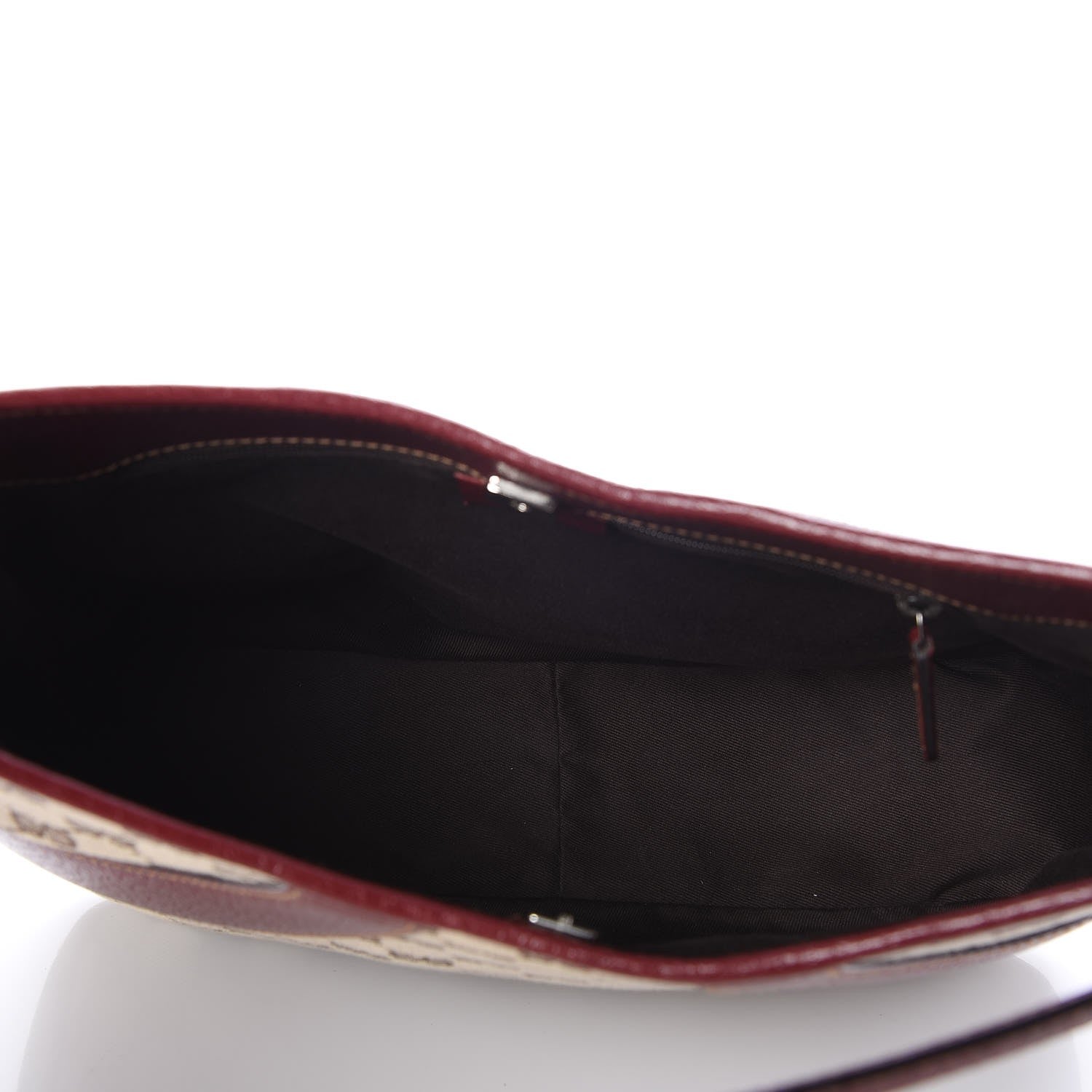 Gucci Monogram Calfskin Shoulder Bag Hobo Red 5 of 7