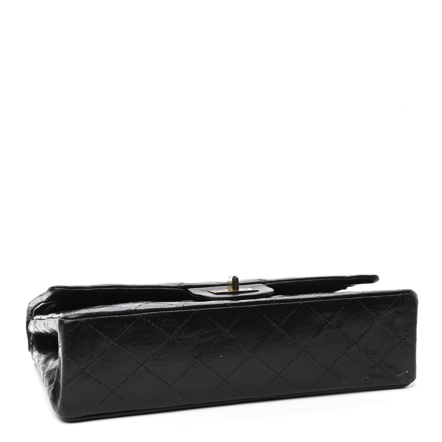 Aged Calfskin Quilted 2.55 Reissue 225 Flap Black