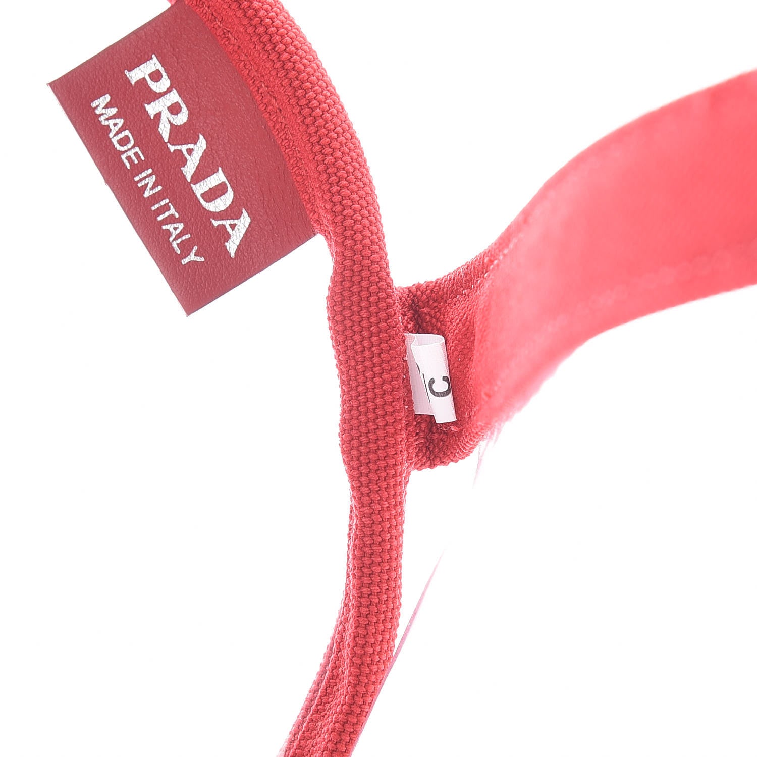 Prada Plexiglass Canapa Shopper Tote Red 10 of 10