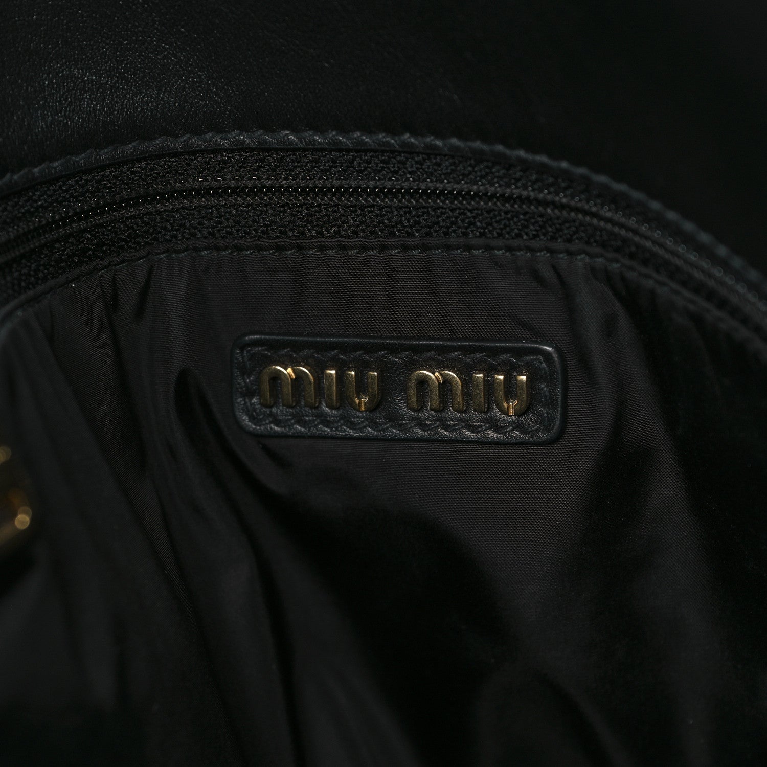 Miu Miu Soft Calf Hobo Bag Black 6 of 11