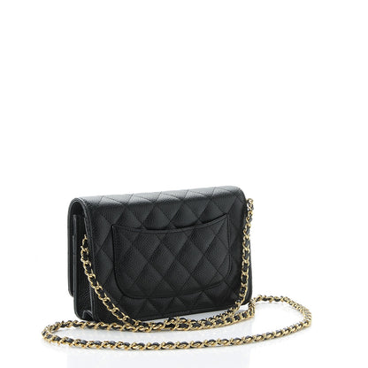 Chanel Caviar Quilted Wallet On Chain WOC Black 3 of 9