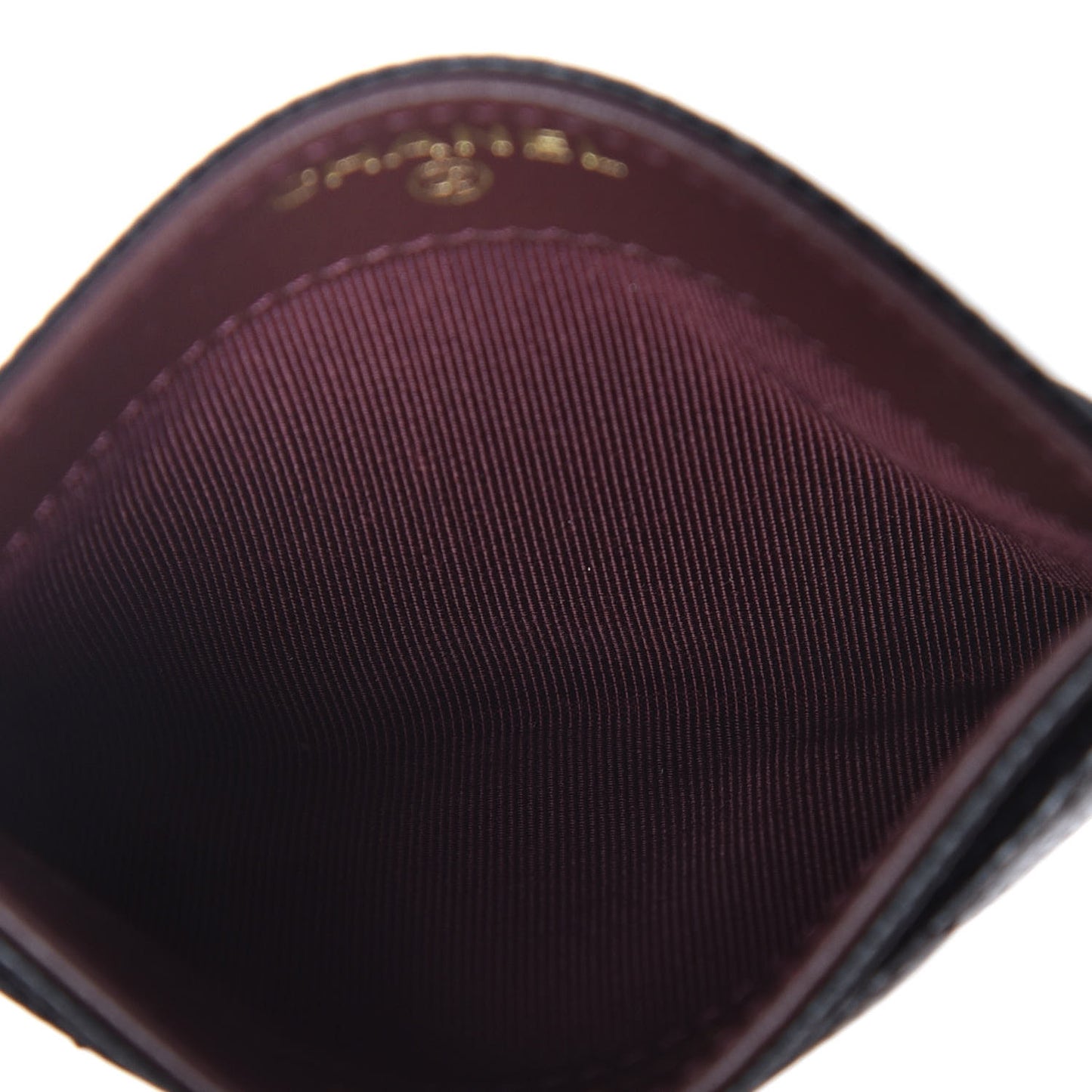 Caviar Quilted Card Holder Black
