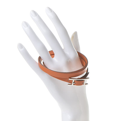 Hermes Swift Behapi Double Tour Bracelet M Orange 2 of 7