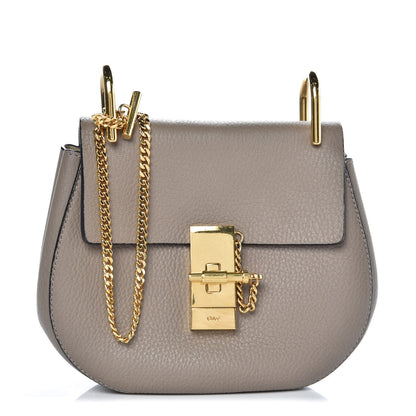 Chloe Grained Lambskin Mini Drew Shoulder Bag Motty Grey 1 of 6