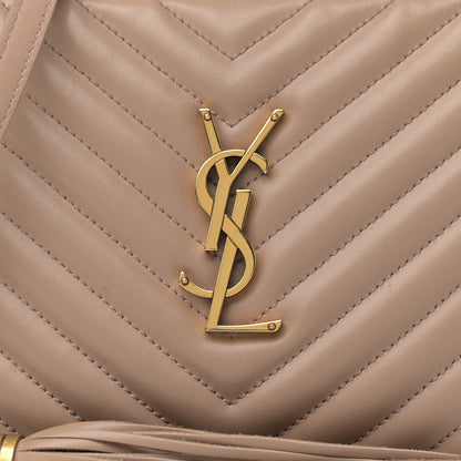 Saint Laurent Calfskin Matelasse Monogram Lou Camera Bag Dark Latte 8 of 16