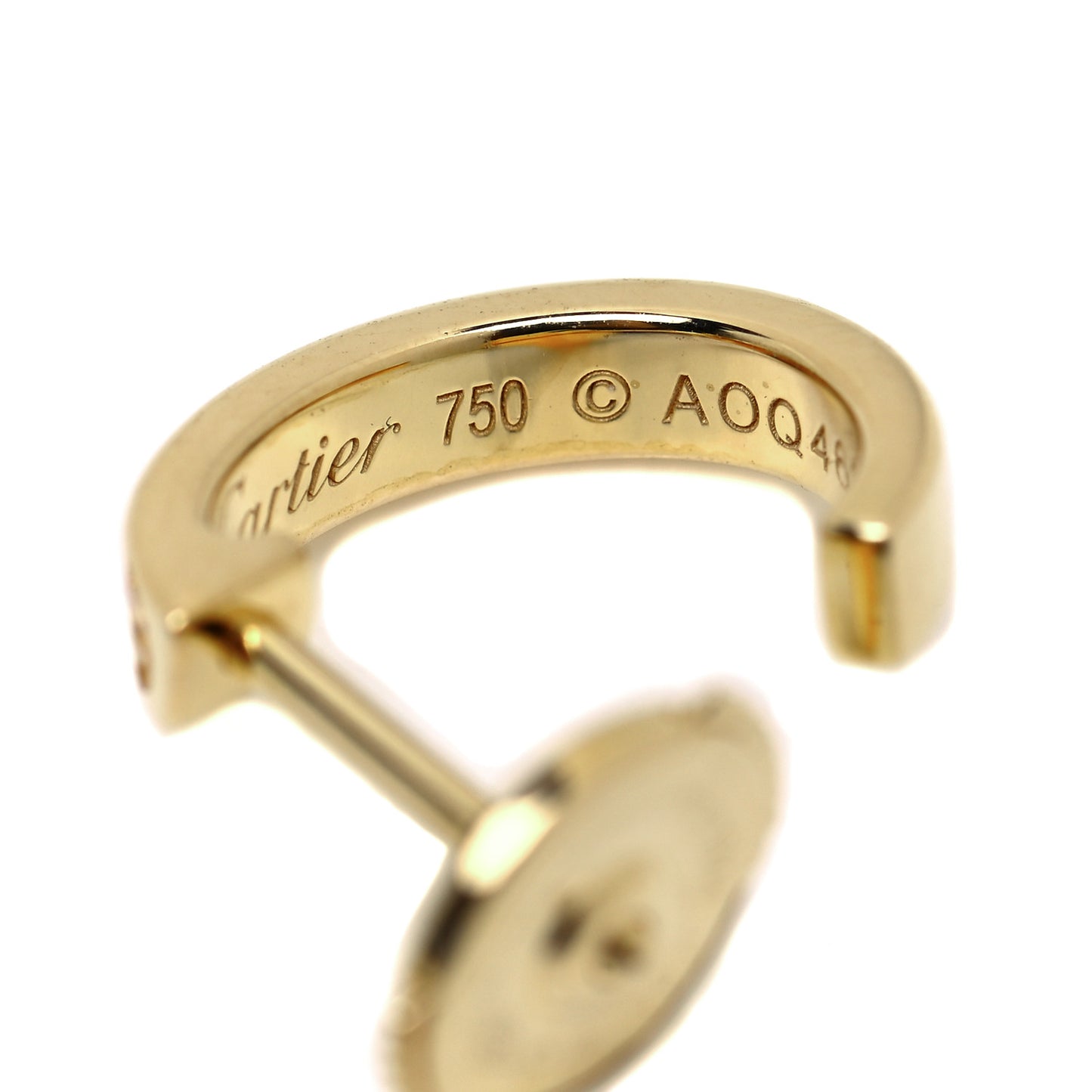 18K Yellow Gold Small LOVE Hoop Earrings