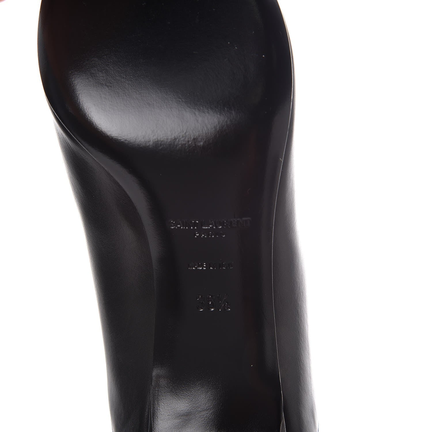 Saint Laurent Calfskin Pony Hair Zebra Print Booties 38.5 Black 6 of 7