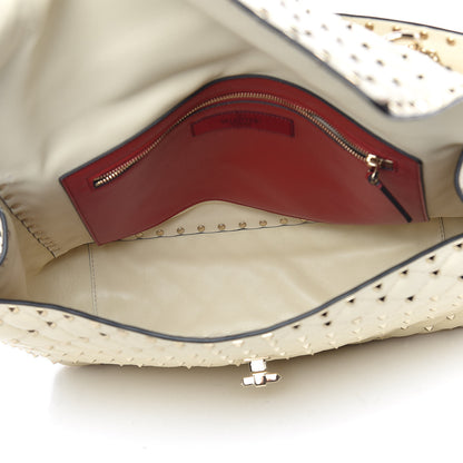 Valentino Garavani Nappa Maxi Rockstud Spike Shoulder Bag Light Ivory 7 of 11