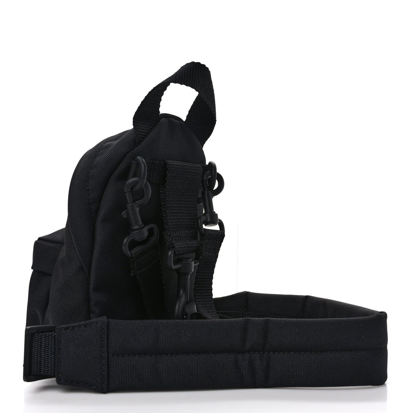 Recycled Casual Nylon Mini Oversized Backpack Black
