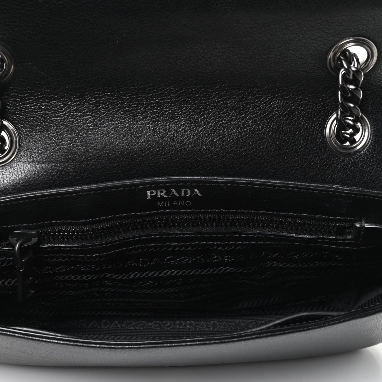 Glace Calfskin Studded Crossbody Fuoco Black