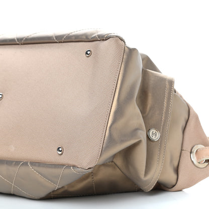 Chanel Coated Canvas Paris Biarritz Hobo Gold 8 of 8