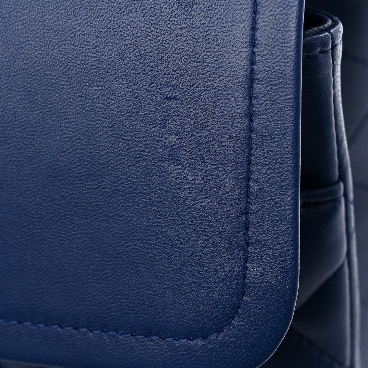 Chanel Lambskin Quilted Jumbo Double Flap Blue 11 of 12