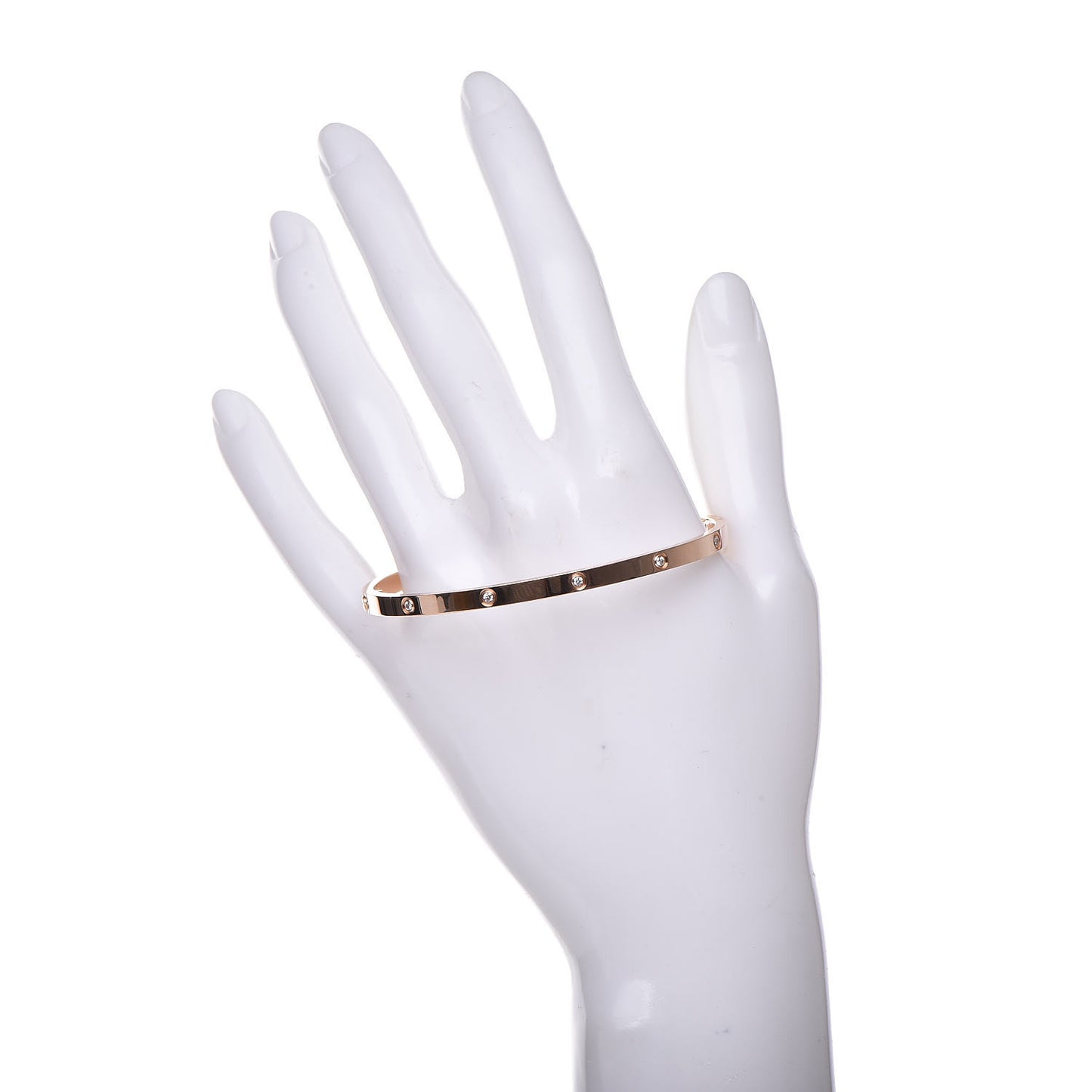 18K Pink Gold 10 Diamond Small LOVE Bracelet 18