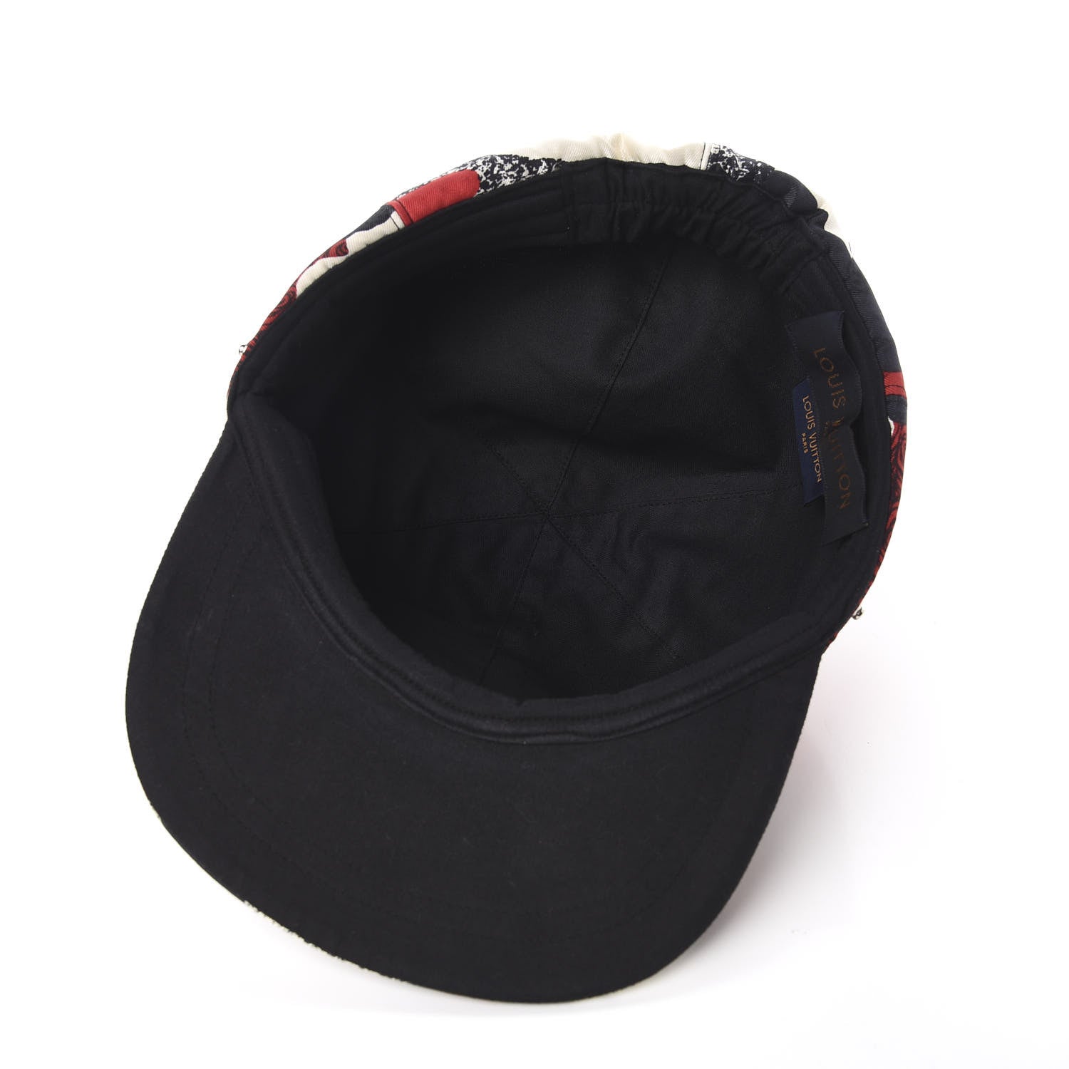 Louis Vuitton Canvas Patchwork Waves Removable Mask Baseball Hat Black Red White 9 of 10