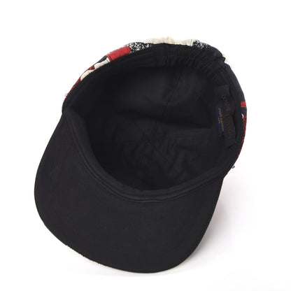 Louis Vuitton Canvas Patchwork Waves Removable Mask Baseball Hat Black Red White 9 of 10