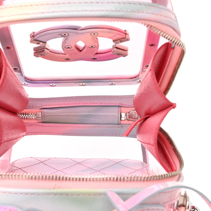 Chanel PVC Patent Calfskin Patent Lambskin Vertical Vanity Case Pink 5 of 10