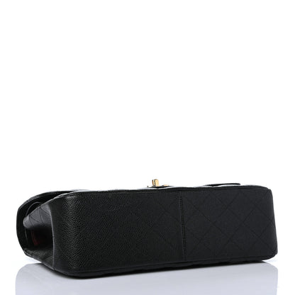 Chanel Caviar Quilted Jumbo Double Flap Black 3 of 4