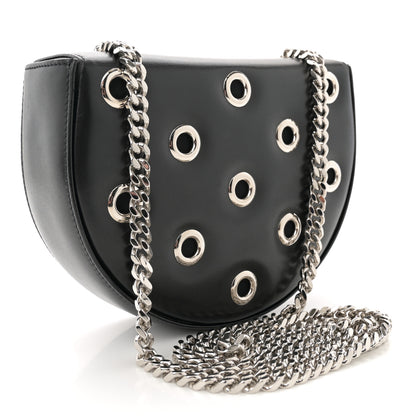 Saint Laurent Box Calfskin Grommet Crossbody Bag Black 2 of 11