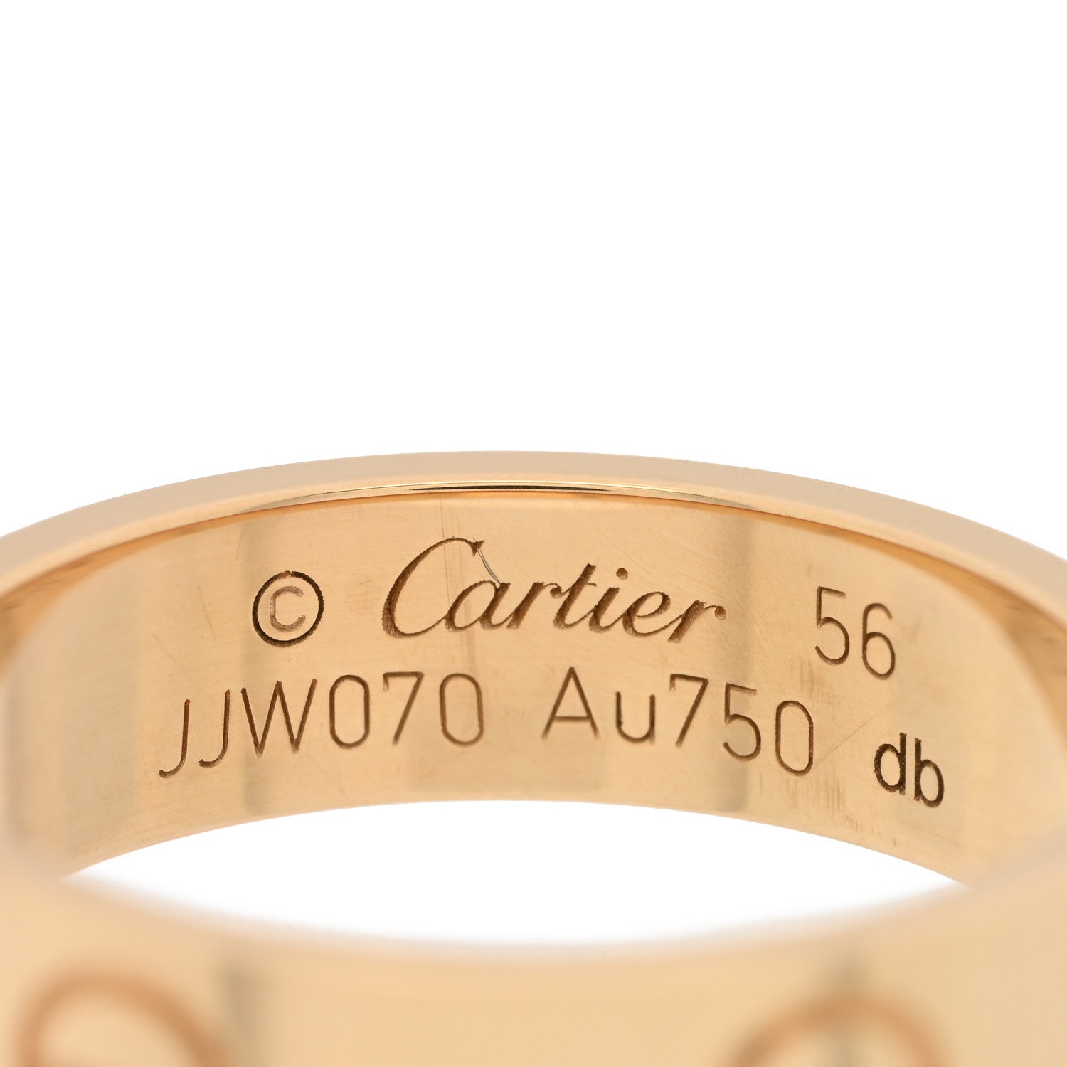 Cartier 18K Yellow Gold 5.5mm LOVE Ring 56 7.75 4 of 5