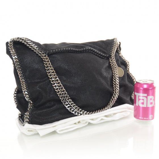 Faux Leather Falabella Tote Black