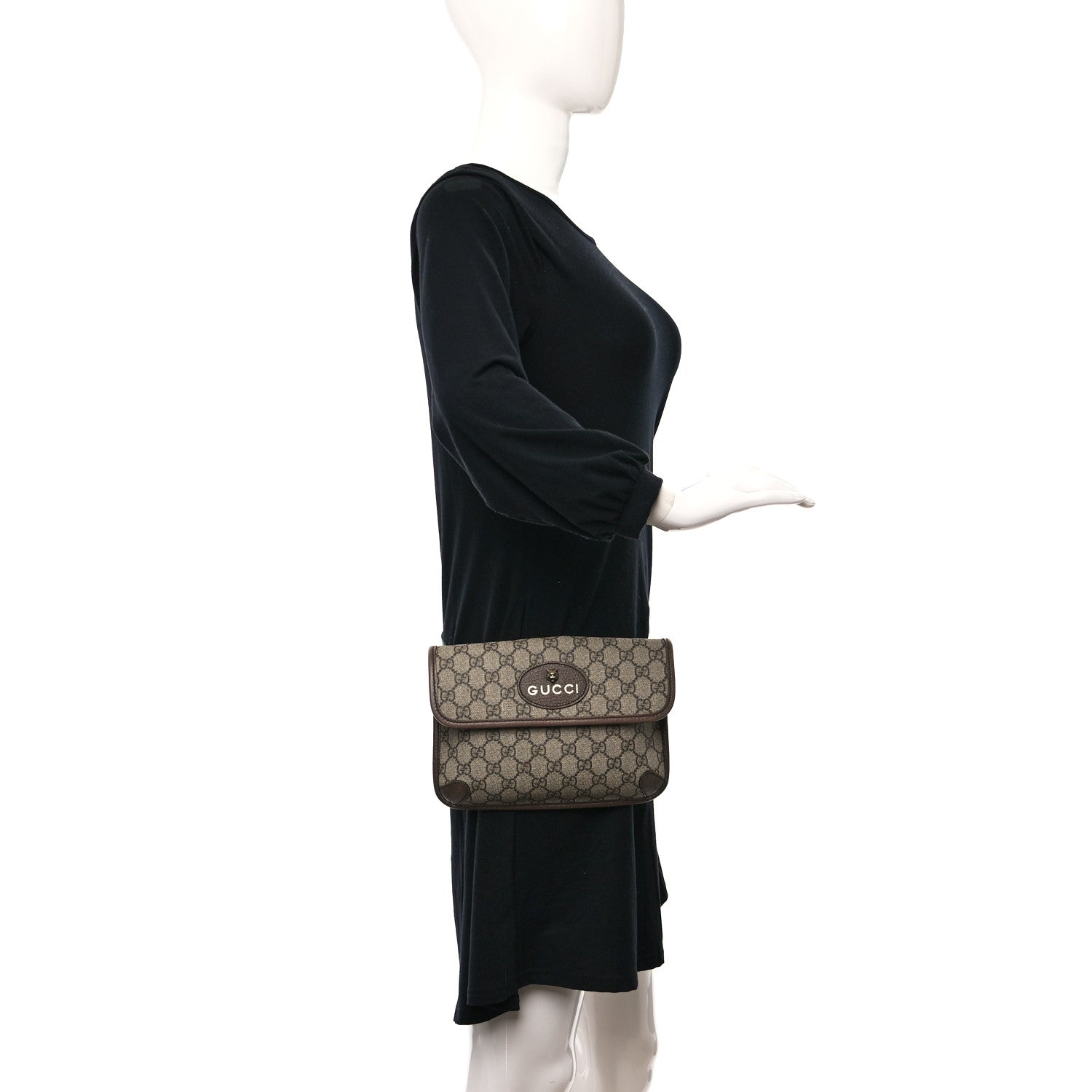 Gucci GG Supreme Monogram Neo Vintage Web Belt Bag Brown 2 of 9