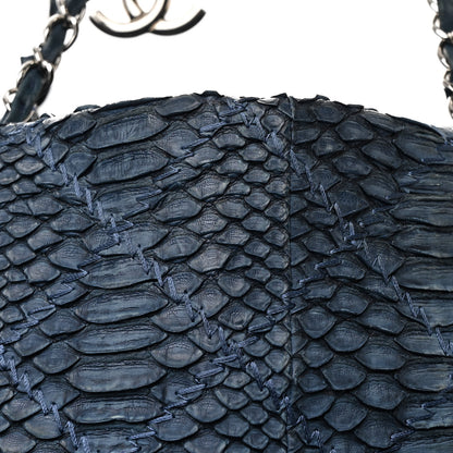 Chanel Snakeskin Ultimate Stitch Shopper Tote Blue 9 of 11