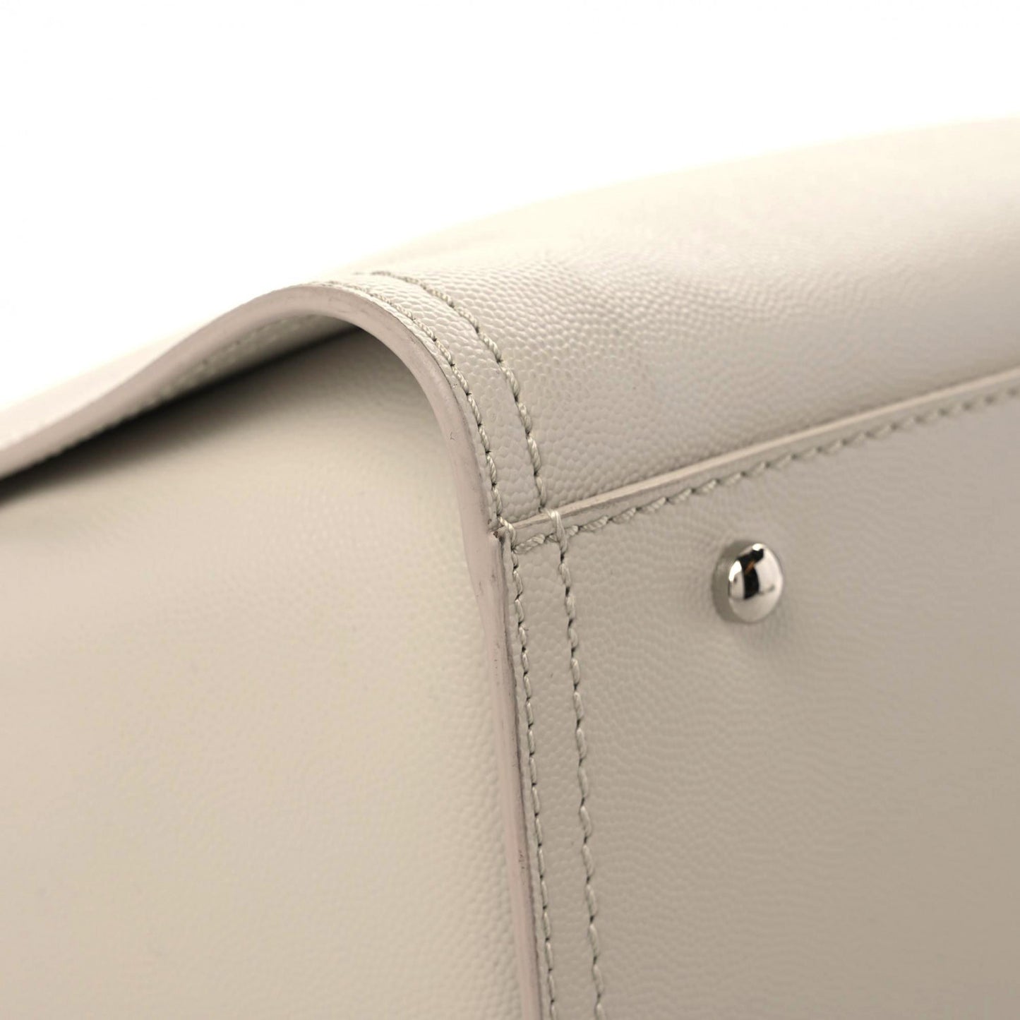 Caviar Small Studded Deauville Tote Ivory