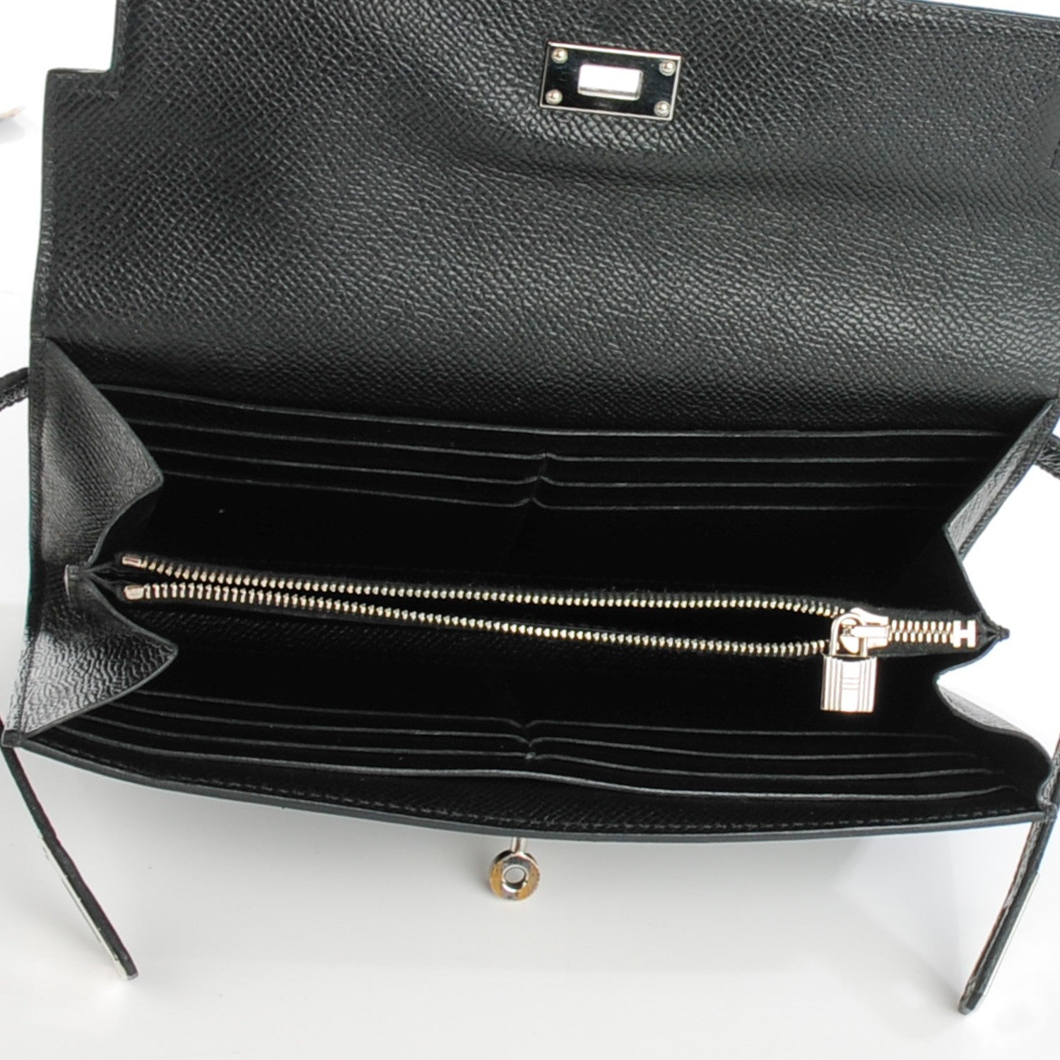 Hermes Epsom Kelly Longue Wallet Black 3 of 11