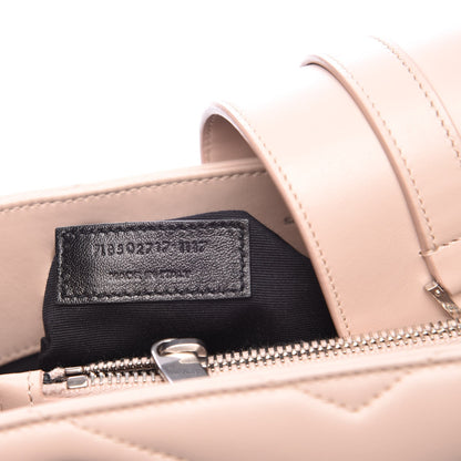 Saint Laurent Calfskin Y Quilted Monogram Small Loulou Shopper Marble Pink 7 of 9