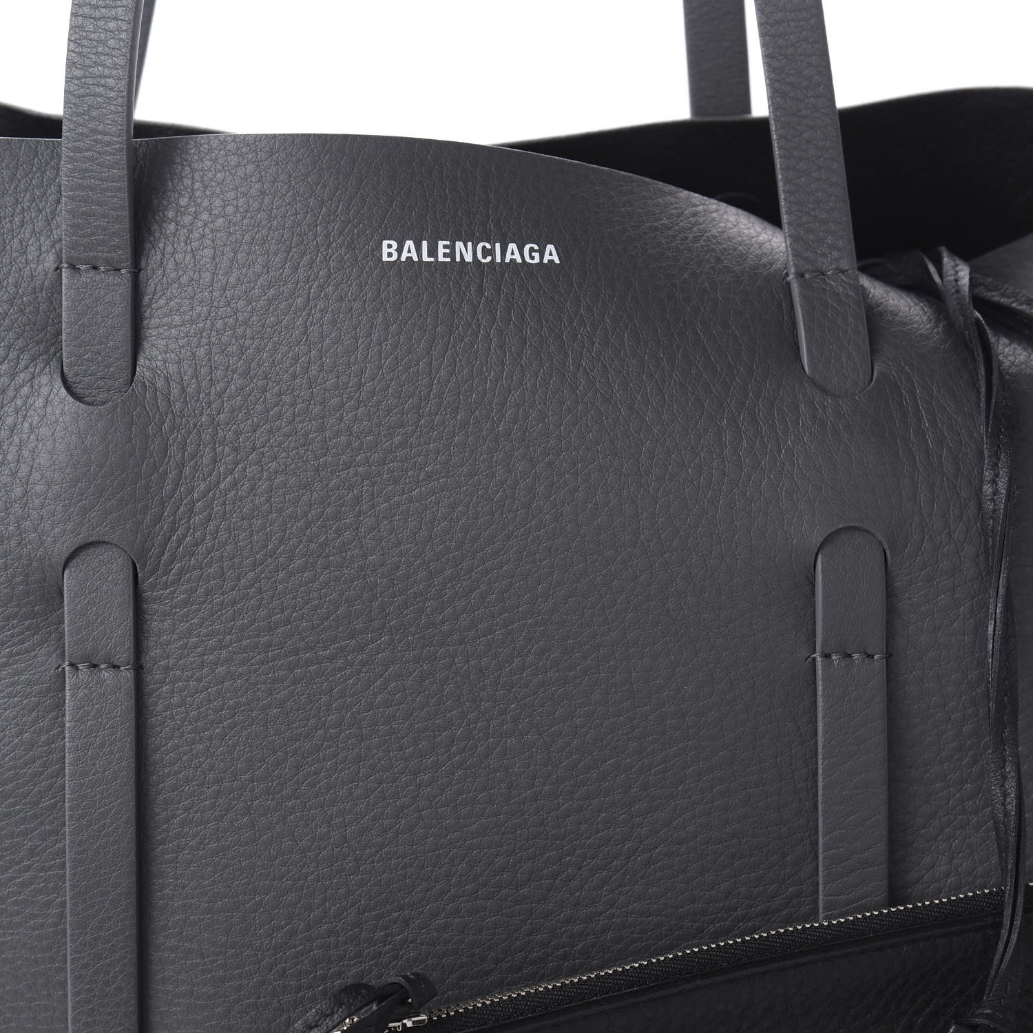 Balenciaga Veau Baltimore Double Sided Small Everyday Tote Gris Fossile Black 8 of 9
