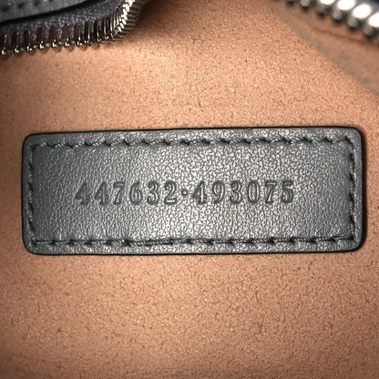 Gucci Calfskin Matelasse Aria Small GG Marmont Chain Shoulder Bag Deep Grey 8 of 11