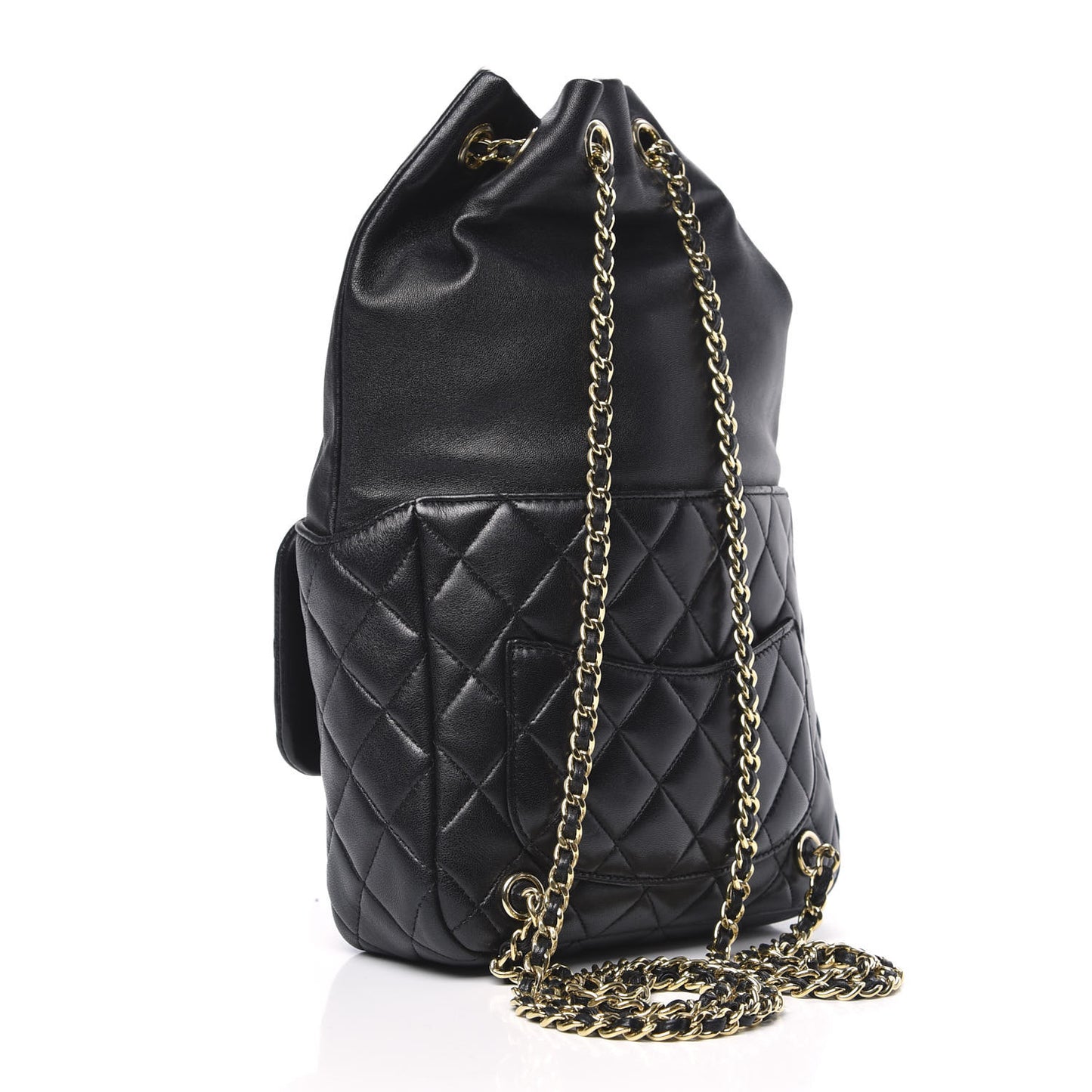 Lambskin Quilted Small in Seoul Backpack Black