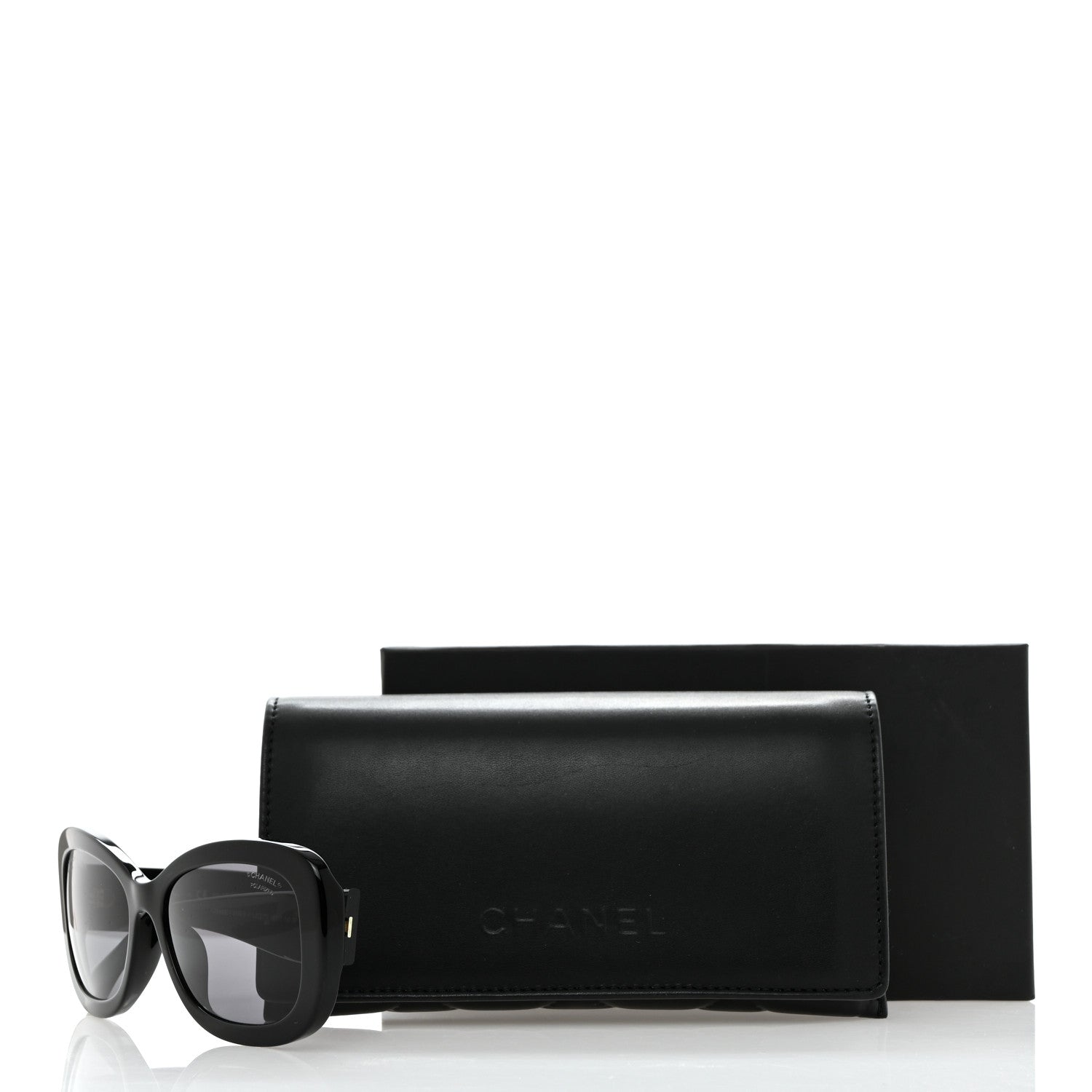 Chanel Acetate Polarized CC Sunglasses 5468-B-A Black 8 of 8