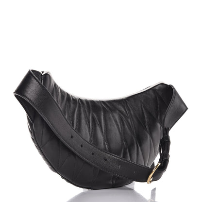 Miu Miu Nappa Matelasse Belt Bag Nero Black Billard Green 3 of 7