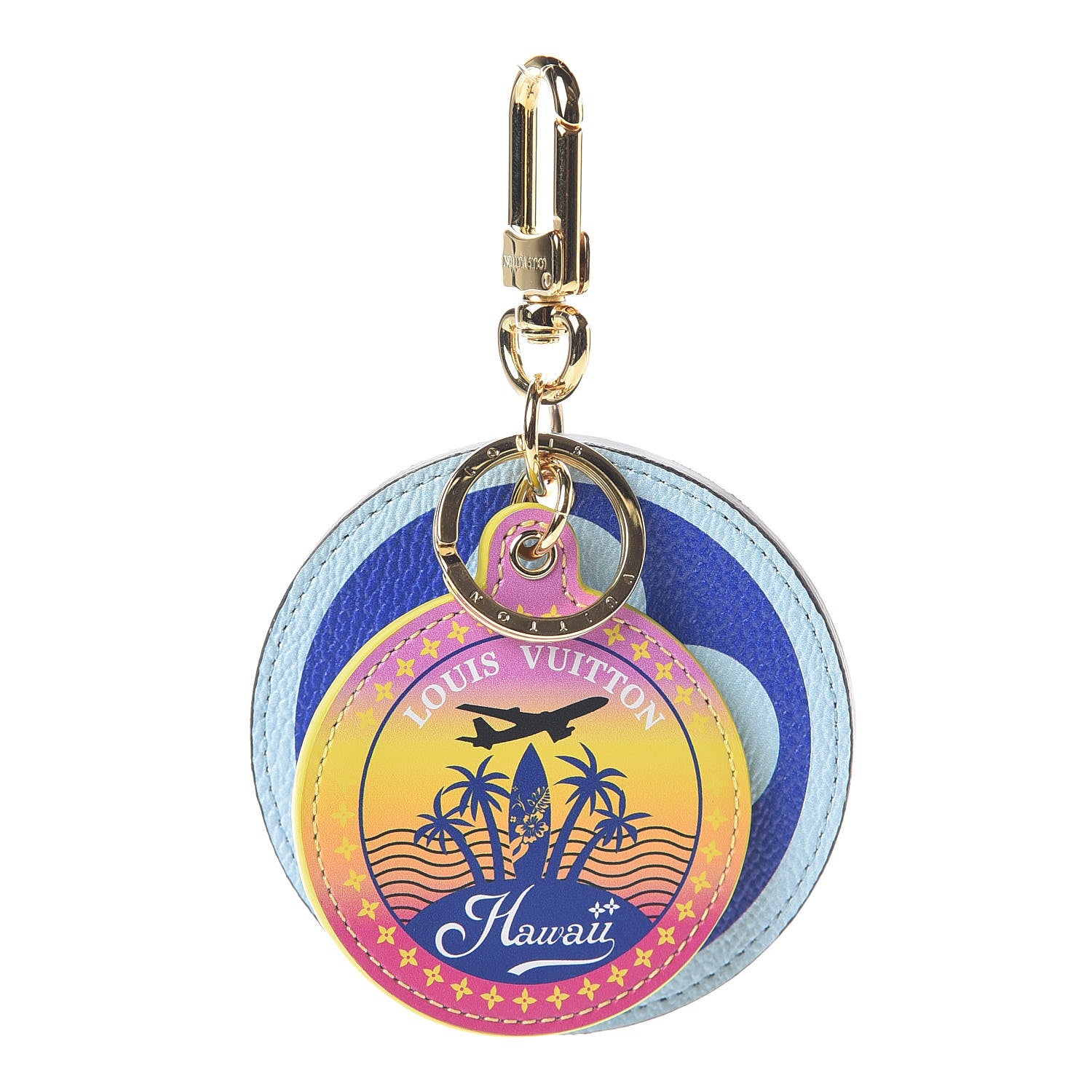 Louis Vuitton Monogram Giant Hawaii Bag Charm Key Holder Blue 1 of 6