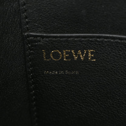Loewe Jacquard Anagram Calfskin Small Square Tote Navy Black 6 of 10