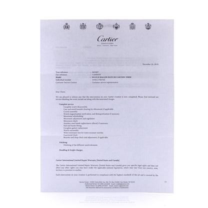 Cartier 18K Pink Gold Alligator 33mm Ballon Bleu De Cartier Automatic Watch Green 10 of 11